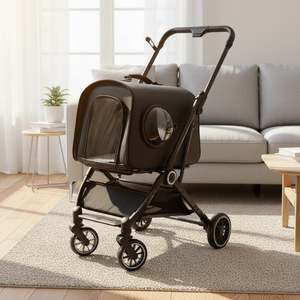 <span class=keywords><strong>2026</strong></span> उच्च गुणवत्ता तह चार पहिया हल्के पेट ट्रॉली वाहक कप धारक के साथ कप धारक - Product Image 2