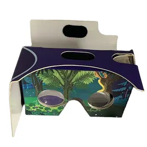 Casque 3D VR en carton réalité virtuelle avec sangle de tête ventouse, coussin de front et de nez