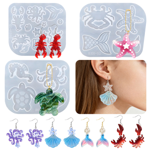 Moldes <span class=keywords><strong>de</strong></span> Silicona para Llaveros y Pendientes con Forma <span class=keywords><strong>de</strong></span> Animales Marinos, Estrellas <span class=keywords><strong>de</strong></span> <span class=keywords><strong>Mar</strong></span>, Delfines y Caballitos <span class=keywords><strong>de</strong></span> <span class=keywords><strong>Mar</strong></span>, para Manualidades con Resina, Joyería y Colgantes - Product Image 1