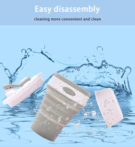 Taza de Café Plegable Ecológica de 350 ml, Taza de Silicona Plegable con Tapa - Product Image 3