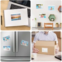 Pochettes autocollantes transparentes en PVC vinyle personnalisées pour étiquettes, porte-cartes d'index 4" x 6" avec ouverture supérieure