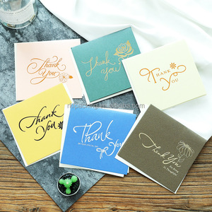 Cartes de remerciement personnalisées pour les petites entreprises, logo en feuille d'or, papier noir mat, design pliable A6 avec pochette d'enveloppe - Product Image 4