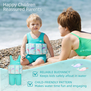 Traje de Baño de Flotación <span class=keywords><strong>para</strong></span> Niños, Traje de Baño de una Pieza, Traje de Baño de <span class=keywords><strong>Entrenamiento</strong></span> <span class=keywords><strong>para</strong></span> Bebés, Chaleco de Natación de Secado Rápido - Product Image 3