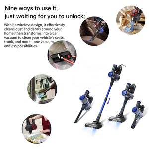 4-in-1 Cordless Handheld USB Vacuum Cleaner High-Power Wet/Dry <strong>Cleaning</strong>/<strong>Mopping</strong>/Blowing/Extraction Multi-Functional Home Car Use - Product Image 2