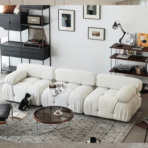 Conjunto de sofá modular de cubo para sala de estar, moderno sofá Seccional de lujo de tela de terciopelo de 1 2 3 plazas, sillón reclinable en la nube - Product Image 2