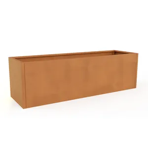 Caja de plantación grande rústica de cartón de metal, macetero para uso en exteriores y jardín, gran oferta