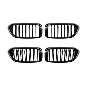 Parrilla Delantera Negra Estilo Riñón de Doble Listón de Plástico ABS para BMW Serie 5 G30 G38 2017-2020 Pre-LCI, Parrilla de Modificación para Automóvil - Product Image 1
