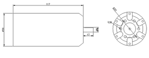 Freechobby M5008IPE 1106 70131 12kw ESC sin escobillas de aluminio, listo para usar con cine-lifter sin marco, dron UAV de largo alcance - Product Image 6