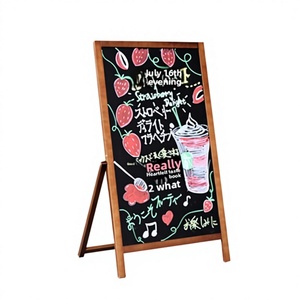 <span class=keywords><strong>Pizarra</strong></span> Publicitaria con Soporte, Marco de Madera de Pino, No Plegable, <span class=keywords><strong>Pizarra</strong></span> de Restaurante para Escribir, <span class=keywords><strong>Pizarra</strong></span> Borrable, <span class=keywords><strong>Pizarra</strong></span> de Pie para Té con Leche - Product Image 1