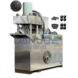 Mini Metal Cocoa Shell Charcoal <b>Square</b> Pillow Shape Firewood Briquette Press Machine - Product Image 1
