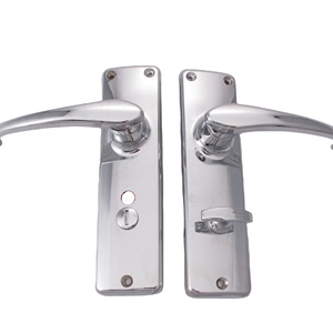 China Wholesale Price Modern Interior <strong>Door</strong> 2 Lever Aluminium <strong>Door</strong> Handle Lock Set and <strong>Door</strong> Knob Locks for Bathroom Toilet - Product Image 5