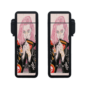 2025 recién llegados Logotipo de novedad personalizado recargable al aire libre cigarrillo de doble cara humo a prueba de viento encendedores al por mayor - Product Image 2