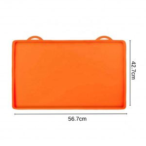 Tapis de barbecue en silicone avec poignées, 22 pouces, tapis de four antiadhésifs, accessoires de grillade pour la cuisson, la grillade et la cuisine en plein air - Product Image 1
