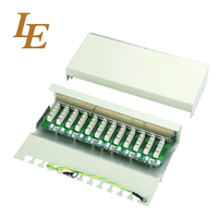 Placa frontal de red para montaje en rack LE P2448 con organizador de cables Cat6 CAT5e UTP FTP