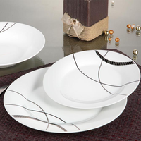 Vaisselle en porcelaine avec Logo et motif personnalisé, ensemble De dîner allemand, livraison gratuite, 18 pièces