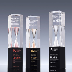 Jy bán buôn K9 Tinh thể thủy tinh chất lượng cao đồng hồ cát thiết kế vô địch cúp pha lê cúp quà tặng doanh nghiệp - Product Image 3