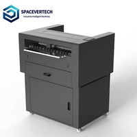 Máquina de corte y grabado de etiquetas con servomotor de alimentación automática de papel de alta capacidad, máquina troqueladora de doble cabezal