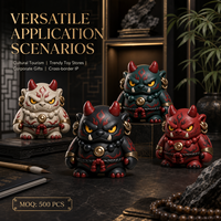 Meiyantoys Vente en gros de figurines en résine personnalisées, logo personnalisé, créature mythique orientale, démon, mascotte, statue en résine de collection, ornement