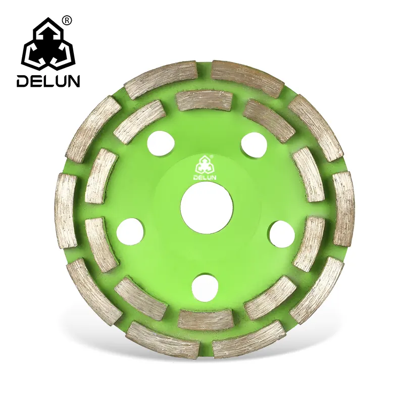 DELUN 4 Inch Round Novel Style Grinder Soft Concrete Diamond Grinding Disc Cup Wheel for Glass and Machine