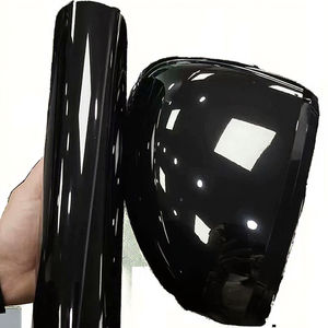 Rouleau complet de film vinyle coulé PET TPU noir piano cristal ultra brillant pour covering automobile, 1,52 x 18 m / 5 x 60 pi, vente en gros, direct usine - Product Image 3