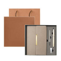 Ensemble cadeau de papeterie haut de gamme, carnet à couverture rigide 100 feuilles, journal en simili cuir, planificateur avec stylo, clé USB, boîte cadeau