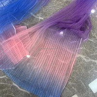 Tissu en tulle tricoté à la dentelle, coloré, 100D, 100% polyester, imprimé uni, respirant, léger, pour la décoration intérieure et les mariages