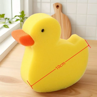 Éponge de bain pour bébé en forme d'animal JIY OEM, canard, dessin animé, en pulpe de bois naturelle, coton, pour le corps/le visage, accessoires pour nouveau-nés