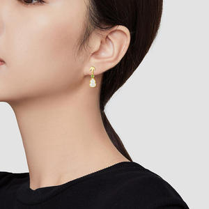 Boucles d'oreilles en jade Hetian naturel, argent S925 incrusté, bijoux féminins simples et élégants, cadeau avec certificat d'évaluation D866 - Product Image 5