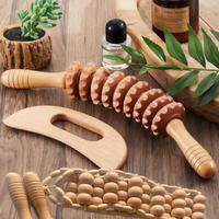 Ensemble d'outils de massage en bois 3-en-1 comprenant une planche Gua Sha et un outil de sculpture, soulage les douleurs musculaires après l'entraînement