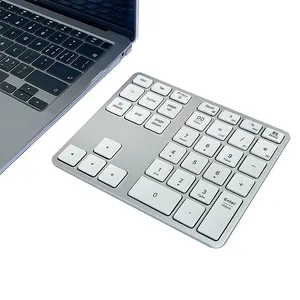 זרוק חינם אישית מיני 35 מפתחות מקלדת Bluetooths BT 2.4g אלחוטי Finanical מספרי מתכת לוח מקשים עבור Mac Tablet