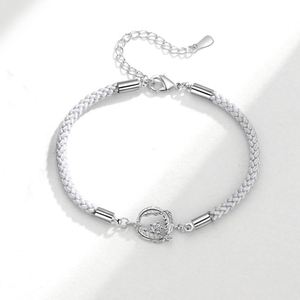 2pcs/Set Milan <b>Rope</b> <b>Rope</b> Chain Feather Star Couple <b>Bracelets</b> for Women Men Silver Pendent Couple <b>Bracelet</b> Set - Product Image 6