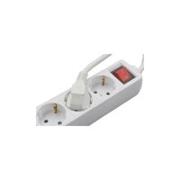 E-SUN Conexión Segura 16A 5 Tomas CE ROHS para Protector de Sobretensión de 250V, Regleta de Enchufes con Interruptor y Extensión para Enchufe Europeo