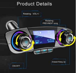 BT06 Bộ Sạc Máy Phát FM Xe Hơi Máy Nghe Nhạc Mp3 Bộ Thu Hai Cổng Kết Nối Thiết Bị Máy Phát Fm Bộ BT Xe Hơi Rảnh Tay - Product Image 3