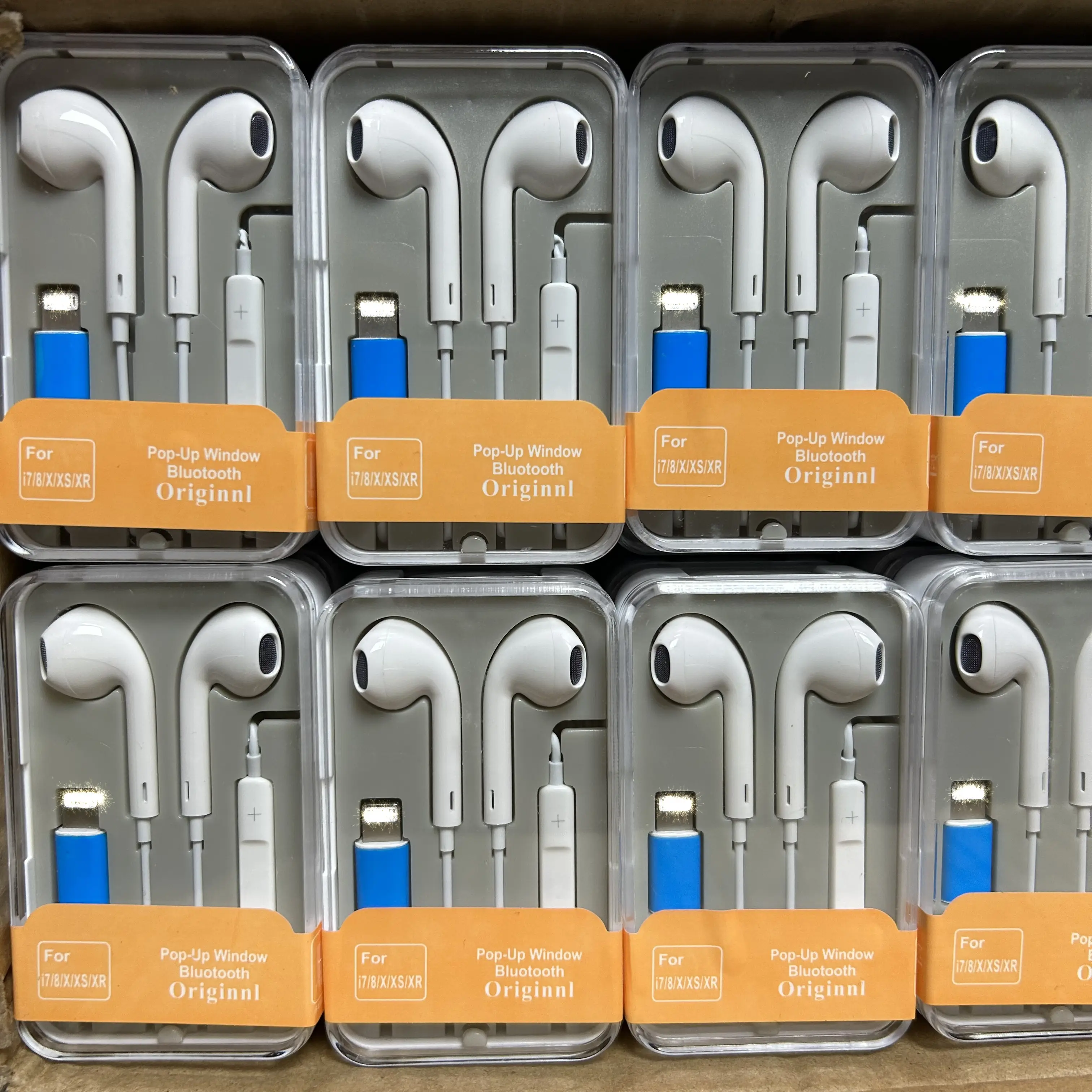 Commercio all'ingrosso della fabbrica 8pin di illuminazione cablata auricolari per Apple con microfono auricolare per iPhone 7/8/X/11/12/13/14