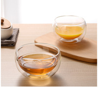 Bol à matcha en verre à double paroi de 500ml avec bec verseur Fouet à thé de cérémonie de 350ml