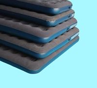 Matelas Gonflable Double Portable pour Camping avec Pompe Intégrée, Matelas Gonflable Floqué Confortable Fabriqué en Chine pour Chambre d'Invité et Usage Domestique