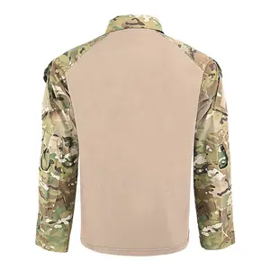 Black Tactical Shirt Double Safe Custom Long Sleeve Tactical Shirt Multicam Tactical Clothing Camouflage Uniform G3 G2 Frog Black Camouflage Suit