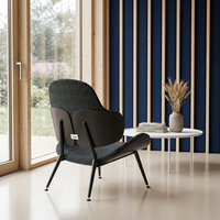 Fauteuil d'appoint peu encombrant, empilable et réglable en tissu, pour coin salon, coin café, style moderne, confortable, pour usage commercial, maison ou bureau