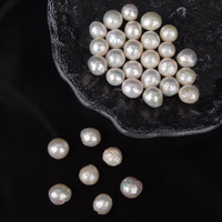 Perles d'Eau Douce Naturelles Blanches Edison 10-12mm, Non Percées, Certifiées par un Certificat Extérieur, Idéales pour Cadeaux et Fêtes