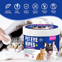 Lingettes pour animaux de compagnie personnalisées OEM, extrait de plantes naturelles, sans alcool et sans parfum, nettoyage doux des pattes, du pelage et de la peau pour chiens et chats