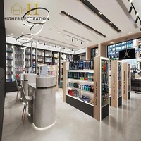 Meuble de présentation en bois contreplaqué pour pharmacie, design intérieur gratuit, mobilier de magasin médical recyclable