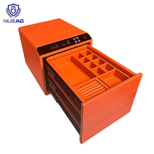 Custom Smart Unlocking Three Layers Divided Drawers Home Security Fingerprint Safe <b>Box</b> for Storage Jewellery - Product Image 5