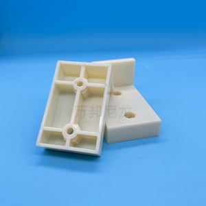 322323 Mc Nylon Right Angle Pad <b>Block</b> 100x50 White <b>Plastic</b> Fixing Component For Linear Guide - Product Image 2