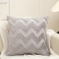 Housse de Coussin Moderne Tissée Unie pour la Décoration Intérieure 100% Polyester Lavable