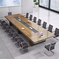 Table de conférence multi-personnes pour salle de réunion, combinaison simple et moderne de bureau et de chaises, table rectangulaire de formation