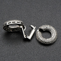 Fermoirs de bijoux de conception Unique plaqué or Rhodium CZ réglage grande taille connecteur de fermoir délicat pour la fabrication de bijoux de bricolage