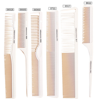 Anpassen des Logos Kohle faser weiß gerade Haar kämme Pro Salon Friseur Anti statischer Kamm