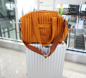 Ginzeal matelassé coton rempli matériau bouffée grande capacité sac de voyage en <span class=keywords><strong>peluche</strong></span> <span class=keywords><strong>polochon</strong></span> sac fourre-tout avec compartiment pour ordinateur portable - Product Image 5