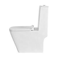 WC monobloc avec abattant à fermeture douce, chasse d'eau siphonique à économie d'eau, pour salle de bain domestique, articles sanitaires, approvisionnement en grande quantité