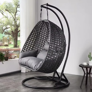 Balcón al aire libre B & B muebles cesta colgante interior cesta colgante silla doble fondo plano Magic Rattan Birdhouse silla - Product Image 2